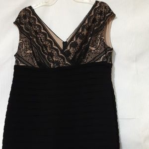 Andrianna pappell black and beige dress. Size 16 w